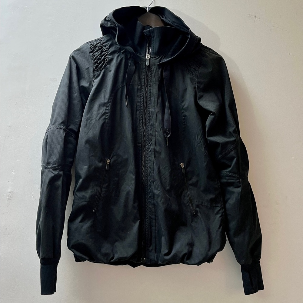 Lululemon Black Hooded lightweight Jacket, size 4